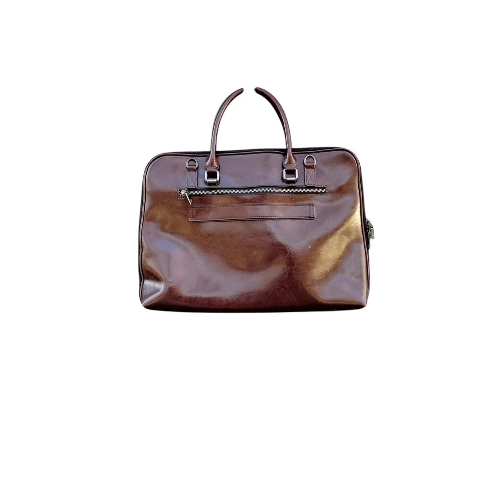 Blofinche Laptop Messenger shoulder bag Genuine Leather Briefcase 13.3 15.6 Inch